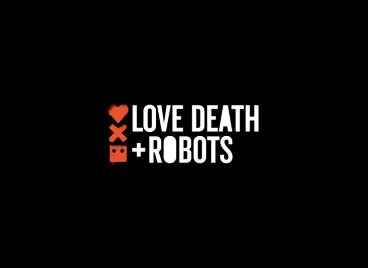 Logo der Animationsserie Love Death + Robots als einfacher Schriftzug