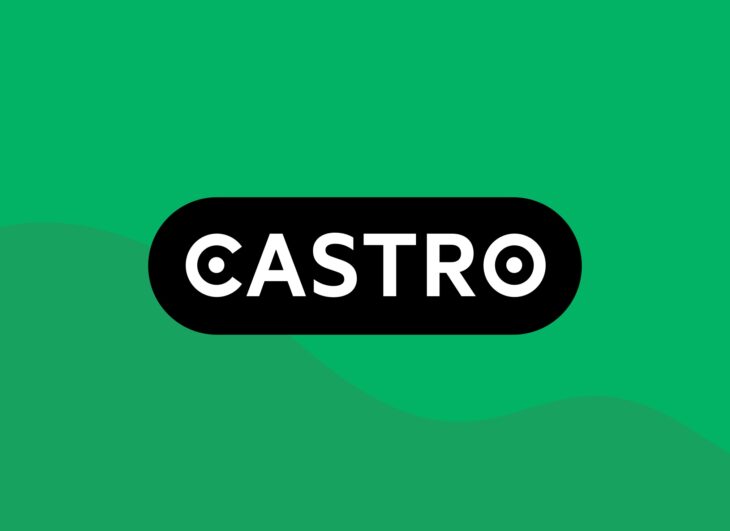 Logo von Castro mit dem Schriftzug der App